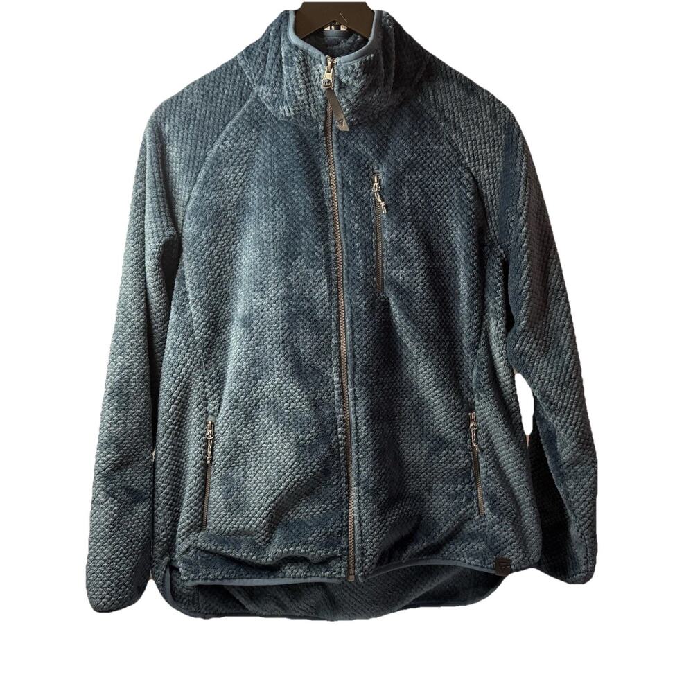LIV Outdoor Women’s Teal Textured Fleece Full-Zip Jacket Size Medium